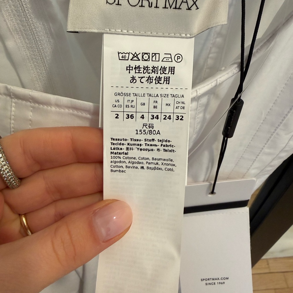 Sportmax White Square-Neck Maxi Dress - Picture 8 of 9